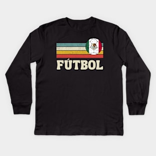 Mexico Futbol Kids Long Sleeve T-Shirt